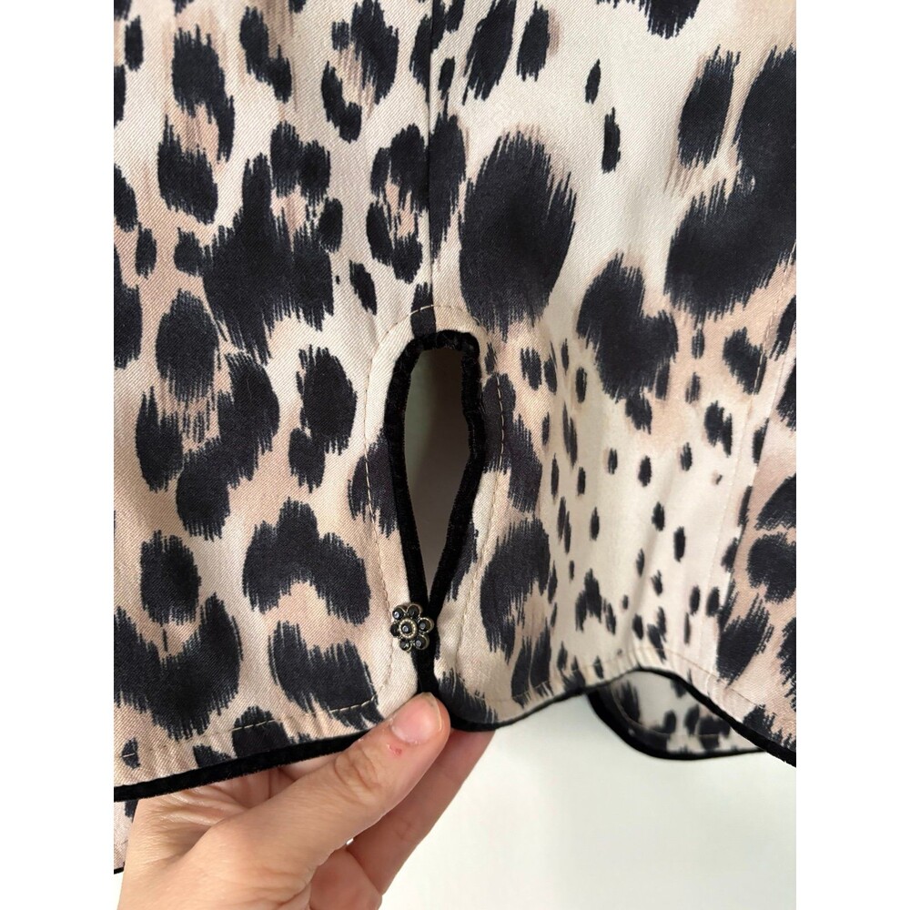 Alberto Makali Leopard Print Blazer Jacket 10 Vintage Animal Cheetah Print 90s - Picture 9 of 9